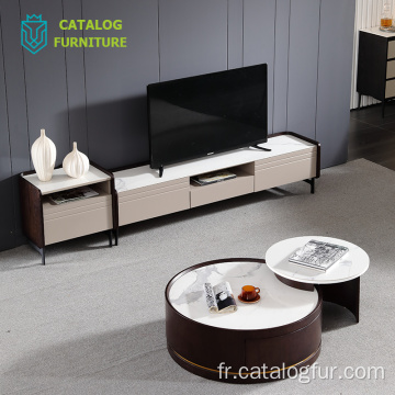 meuble TV en bois et table basse moderne